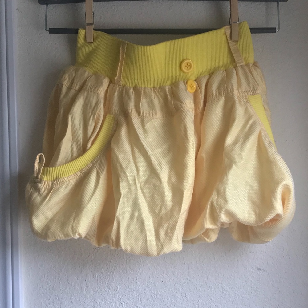 Summer Scrunch Skorts w/Pockets.YELLOW.Girl’s:MED.
